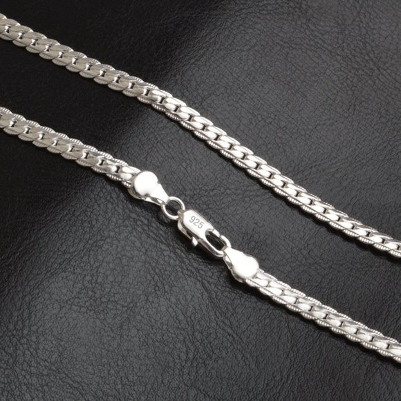 NEW 20'' 925 Sterling Silver Snake Chain Necklace - Picture 2 of 7